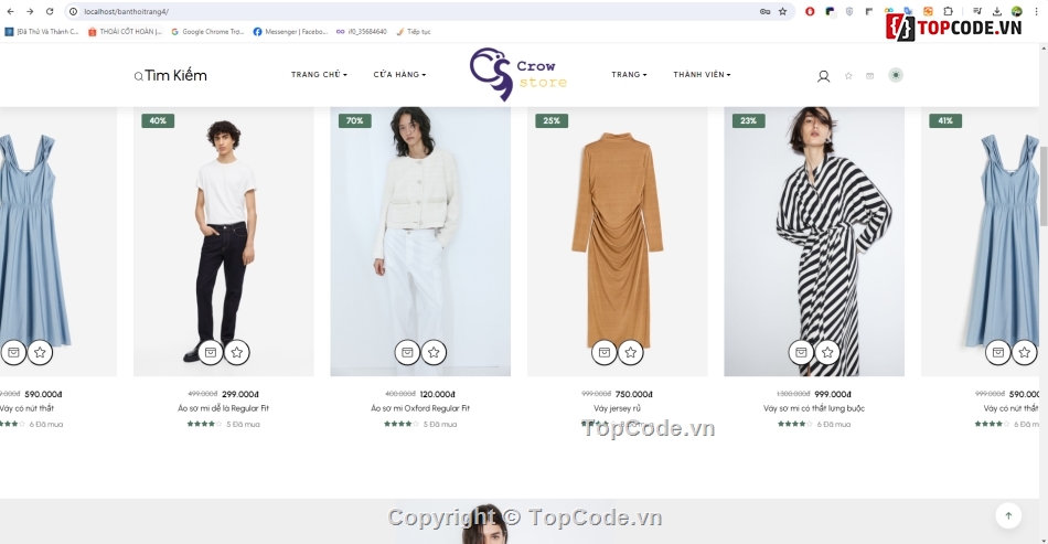 Website bán hàng,quần áo,thời trang